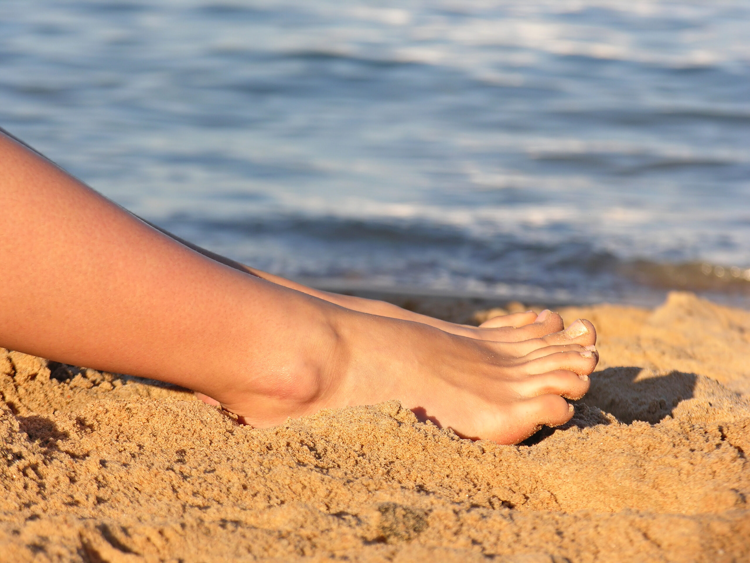 legs on beach Fernheilung Modul Körper